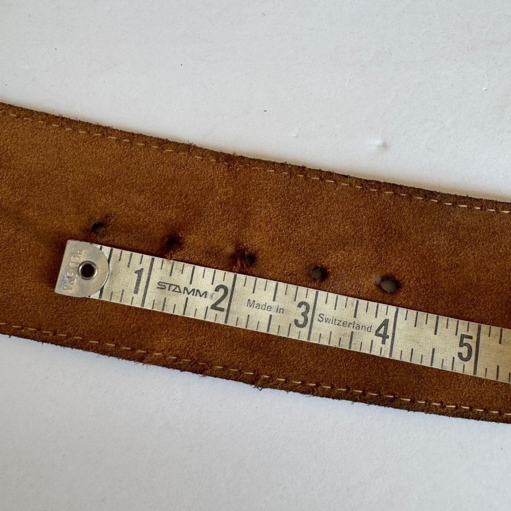 Vtg Y2K DKNY Donna Karan black 275"wide pebbled leather brass buckle womens belt - Picture 16 of 16